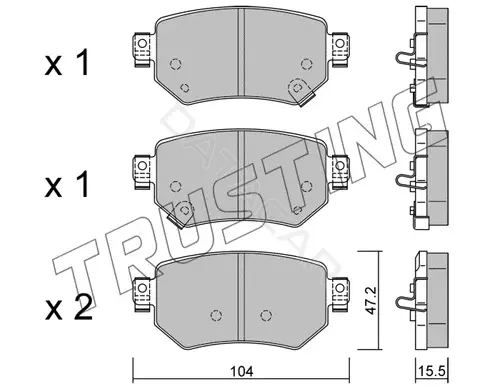 Тормозные колодки TRUSTING 1159.0