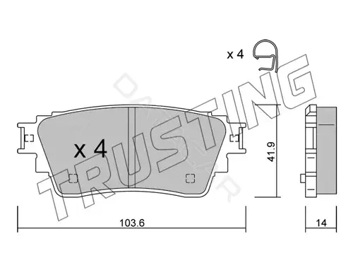 Тормозные колодки TRUSTING 1160.0