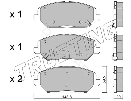 Тормозные колодки TRUSTING 1163.0