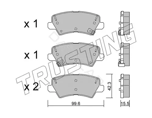 Тормозные колодки TRUSTING 1166.0