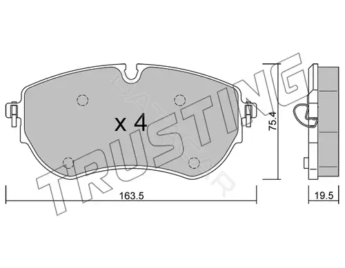 Тормозные колодки TRUSTING 1172.0