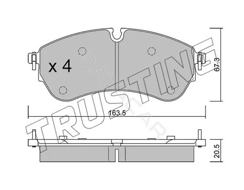 Тормозные колодки TRUSTING 1173.0