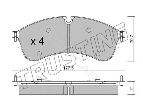 Тормозные колодки TRUSTING 1174.0
