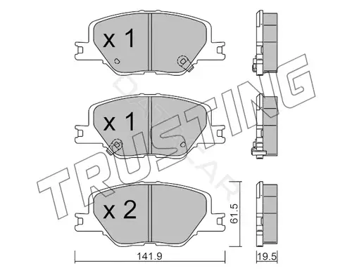 Тормозные колодки TRUSTING 1177.0