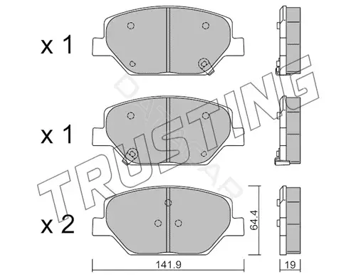 Тормозные колодки TRUSTING 1178.0