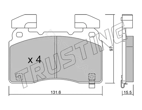 Тормозные колодки TRUSTING 1179.0