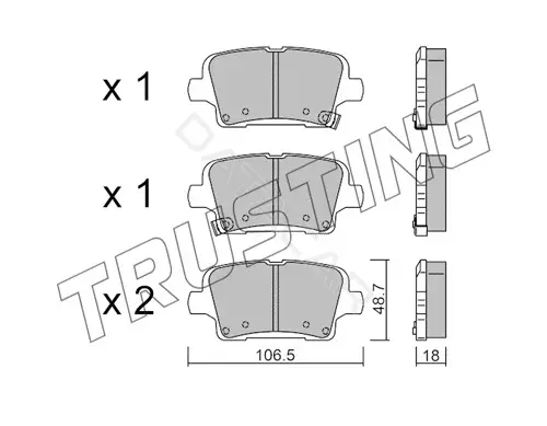Тормозные колодки TRUSTING 1181.0
