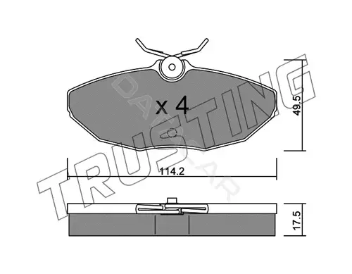 Тормозные колодки TRUSTING 1190.0