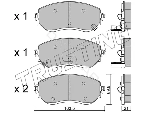 Тормозные колодки TRUSTING 1191.0