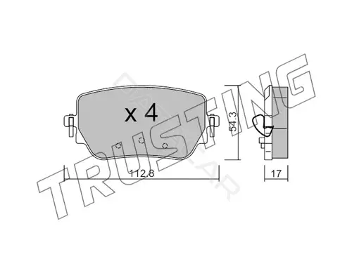Тормозные колодки TRUSTING 1196.0