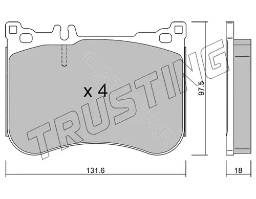 Тормозные колодки TRUSTING 1197.0