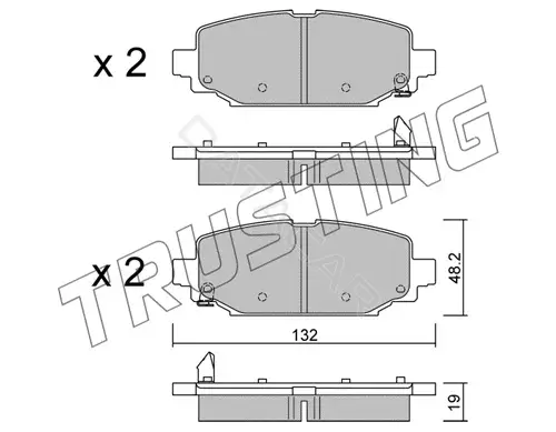 Тормозные колодки TRUSTING 1210.0