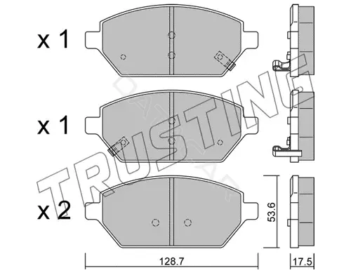 Тормозные колодки TRUSTING 1211.0