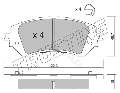 Тормозные колодки TRUSTING 1219.0