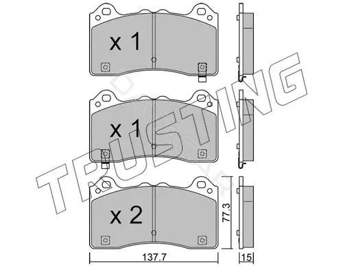 Тормозные колодки TRUSTING 1220.0