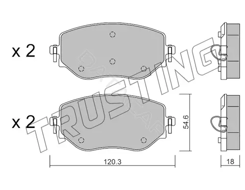 Тормозные колодки TRUSTING 1225.0