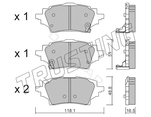 Тормозные колодки TRUSTING 1228.0
