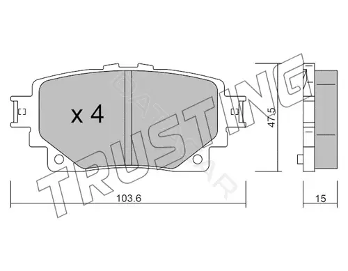 Тормозные колодки TRUSTING 1229.0