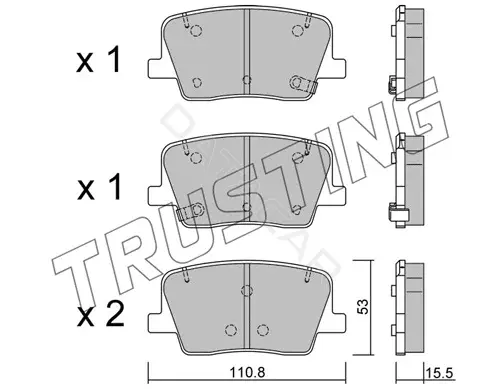 Тормозные колодки TRUSTING 1232.0
