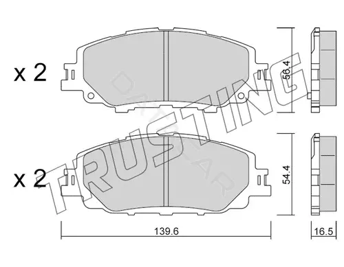 Тормозные колодки TRUSTING 1235.0
