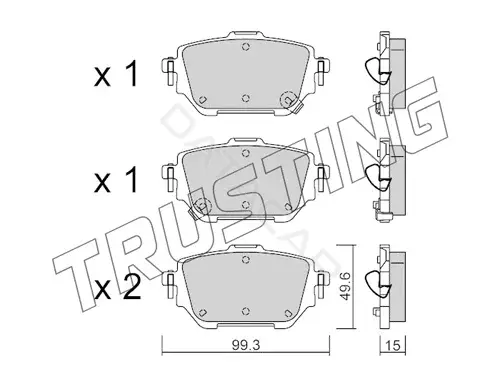 Тормозные колодки TRUSTING 1236.0