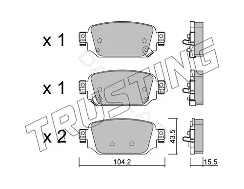 Тормозные колодки TRUSTING 1238.0