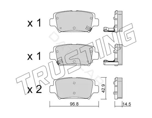 Тормозные колодки TRUSTING 1240.0