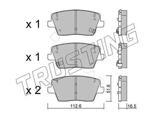 Тормозные колодки TRUSTING 1242.0