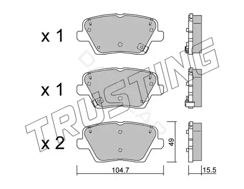Тормозные колодки TRUSTING 1243.0