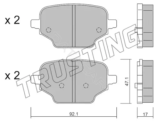 Тормозные колодки TRUSTING 1245.0