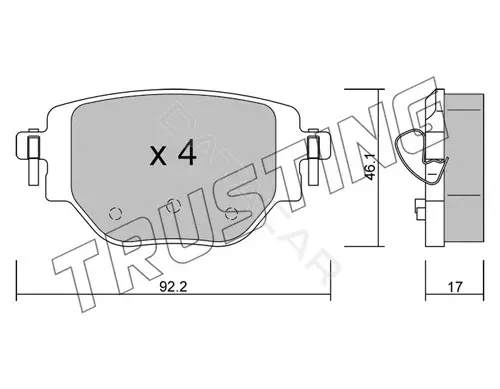 Тормозные колодки TRUSTING 1246.0