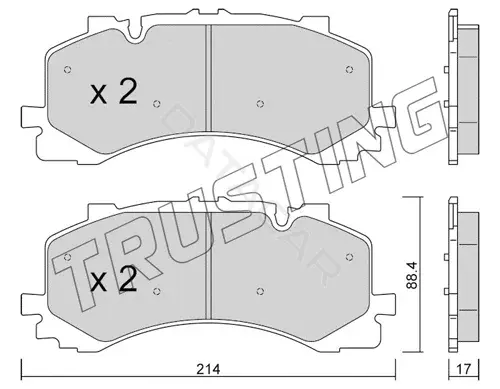 Тормозные колодки TRUSTING 1252.0