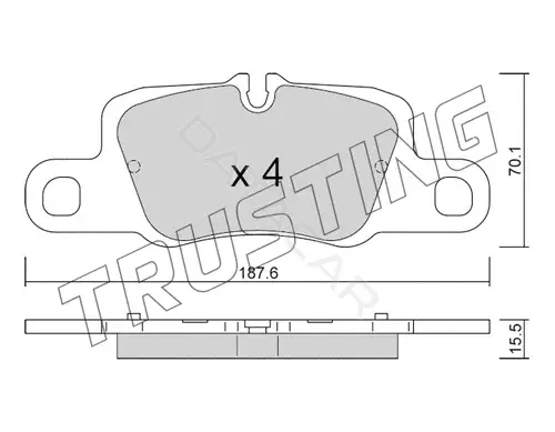 Тормозные колодки TRUSTING 1257.0
