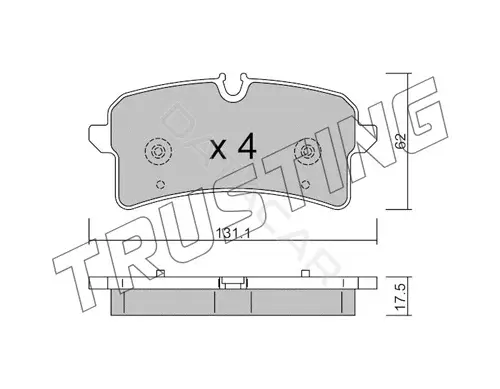 Тормозные колодки TRUSTING 1261.0
