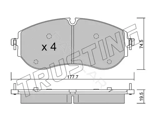 Тормозные колодки TRUSTING 1262.0