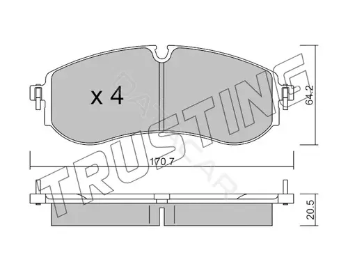 Тормозные колодки TRUSTING 1263.0