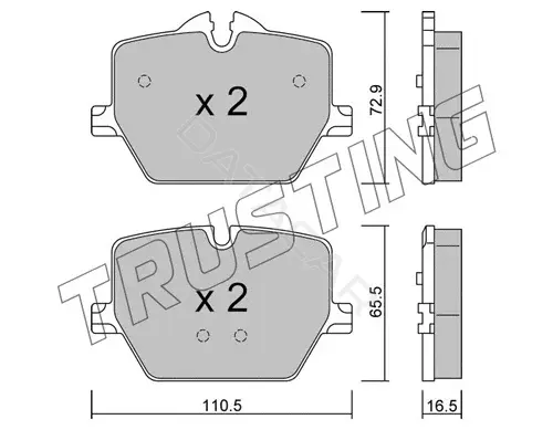 Тормозные колодки TRUSTING 1266.0