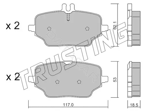 Тормозные колодки TRUSTING 1273.0