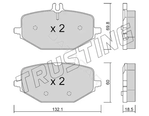 Тормозные колодки TRUSTING 1274.0
