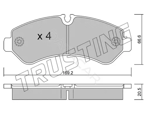 Тормозные колодки TRUSTING 1276.0