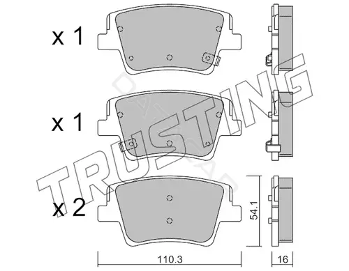 Тормозные колодки TRUSTING 1284.0