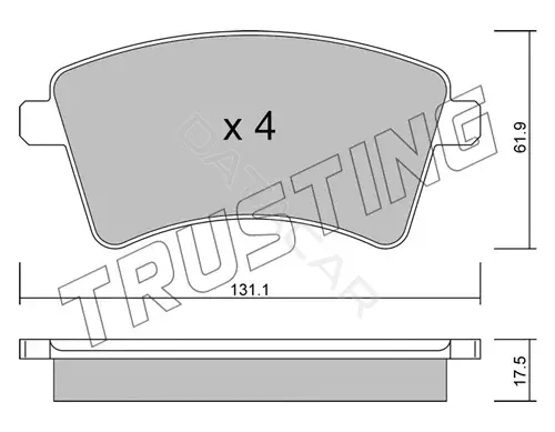 Тормозные колодки TRUSTING 828.2