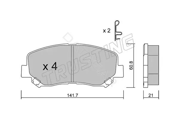 Тормозные колодки TRUSTING 985.1