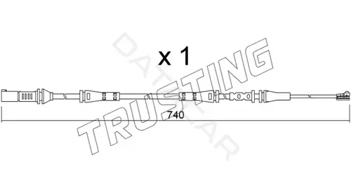 Датчик износа тормозных колодок TRUSTING SU.362