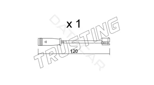 Датчик износа тормозных колодок TRUSTING SU.398