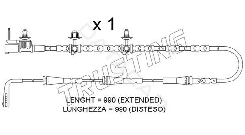 Датчик износа тормозных колодок TRUSTING SU.402