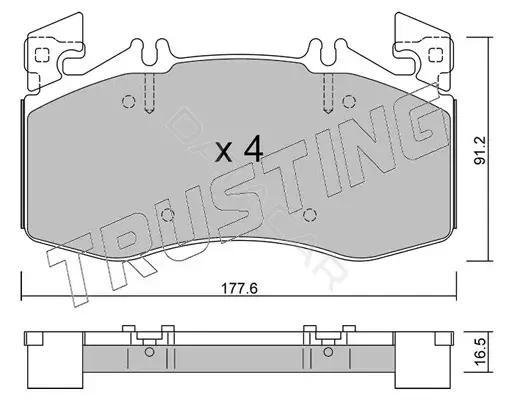 Тормозные колодки TRUSTING 1270.0