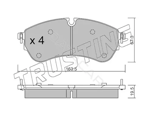 Тормозные колодки TRUSTING 1173.1