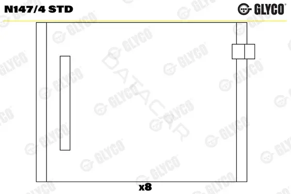 Вкладыши распредвала GLYCO N147/4STD