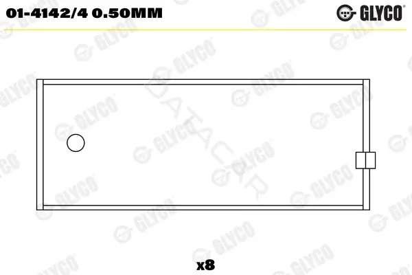 Вкладыши шатунные GLYCO 01-4142/40.50mm